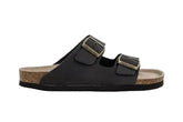 GENUINS HAWAII OILED LEATHER SANDAL BLACK