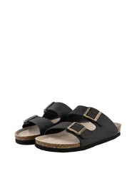 GENUINS HAWAII OILED LEATHER SANDAL BLACK