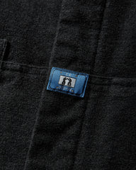 Men's Brushed Cotton Design Big Shirt Black