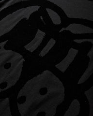 Men's Flocked Pup T-Shirt Black