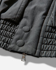 Men's Overdyed Cotton Bomber Jacket Dark Grey