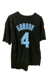 Vintage MLB Kansas City Royals Gordon 4 Black T-Shirt X-Large