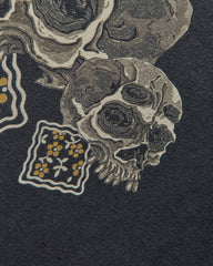 Men's 20/-Jersey Crew T-Shirt (Peckish Rain Skull) Black