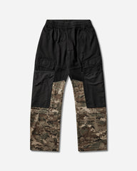 Men's Camo Cargo Half Leg Sweatpants Black