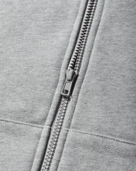 Men's Double Layer Zip Up Hoodie Grey Melange