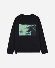 Men's Dogs Print Crewneck Sweatshirt Black