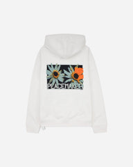 Men's Flower Print Hoodie White