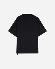 Men's Apple Print Oversized Fit T-Shirt Black