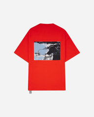 Men's Dogs Print Oversized Fit T-Shirt Red