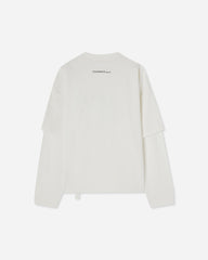 Men's Leaf Double Layer Boxy T-Shirt Snow White