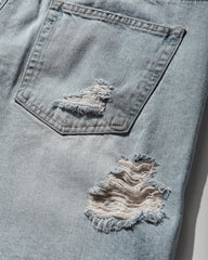 Long Zipper Shorts Blue