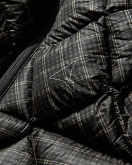 Men's Nuna 600 Fill Power Printed Check Hooded Down Vest Anthracite
