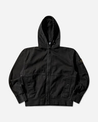 Men's Organic Panama Cotton 'OLD' Effect Zip Jacket Black