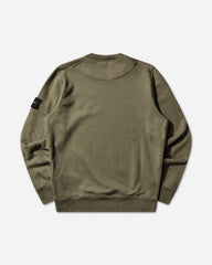 Men's Organic Cotton Fleece Crewneck Sweatshirt Military Green