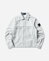 Men's Indigo Denim-Ultra Bleached Coach Jacket Blue Extra Bleach