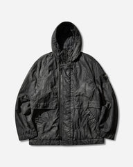 Men's Dense Nylon-TC Hand Sprayed Reflective Hooded Jacket Black