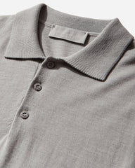 Men's Ghost Light Pure RWS Wool Polo Sweater Dust Grey