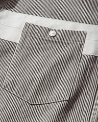 Men's Marina Striped Hooded Overshirt Navy Blue