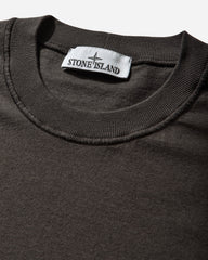 Men's Organic Cotton Jersey 'FISSATO' Effect T-Shirt Charcoal