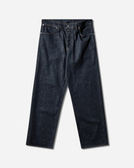 Men's Indigo Denim-Rinsed Loose Fit Jeans Blue Rinse