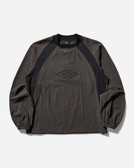 Men's Lasered Nylon Crewneck Top Grey / Black
