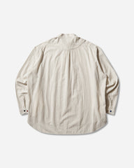 Men's Cotton Pullover Shirt Brown Stripe