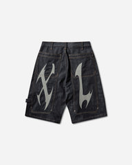 Men's Cut Out XL Loose Shorts Indigo