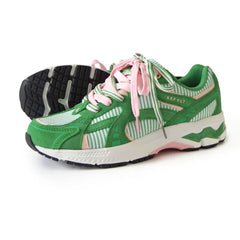 ASFVLT CITY RUN GREEN PINK STRIPE WOMEN'S
