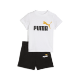 Puma Infants Essentials Tee & Shorts Set - White / Archive Gold