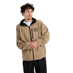 WNDRR Le Monde Reversable Fleece Jacket - Black / Moon Grey
