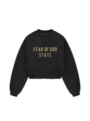 Fear Of God Essentials State Cropped Crewneck Black
