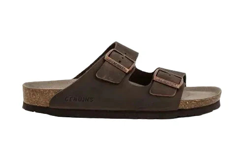 GENUINS HAWAII OILED LEATHER SANDAL BROWN