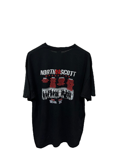 Vintage North Scott Wrestling T-Shirt Black XLarge