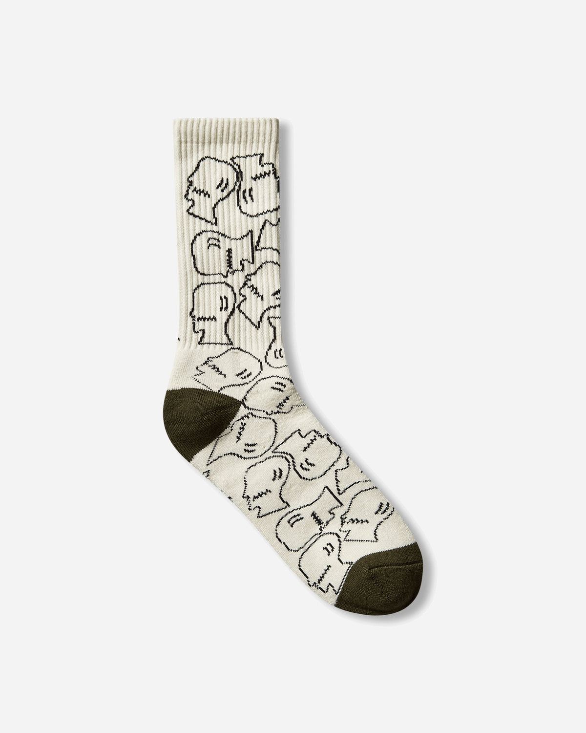 Logohead Crew Socks Cream
