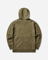 Men's Diagonal Raised Fleece Goggle Zipped Hoodie Dried Herb