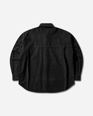 Men's Brushed Cotton Design Big Shirt Black