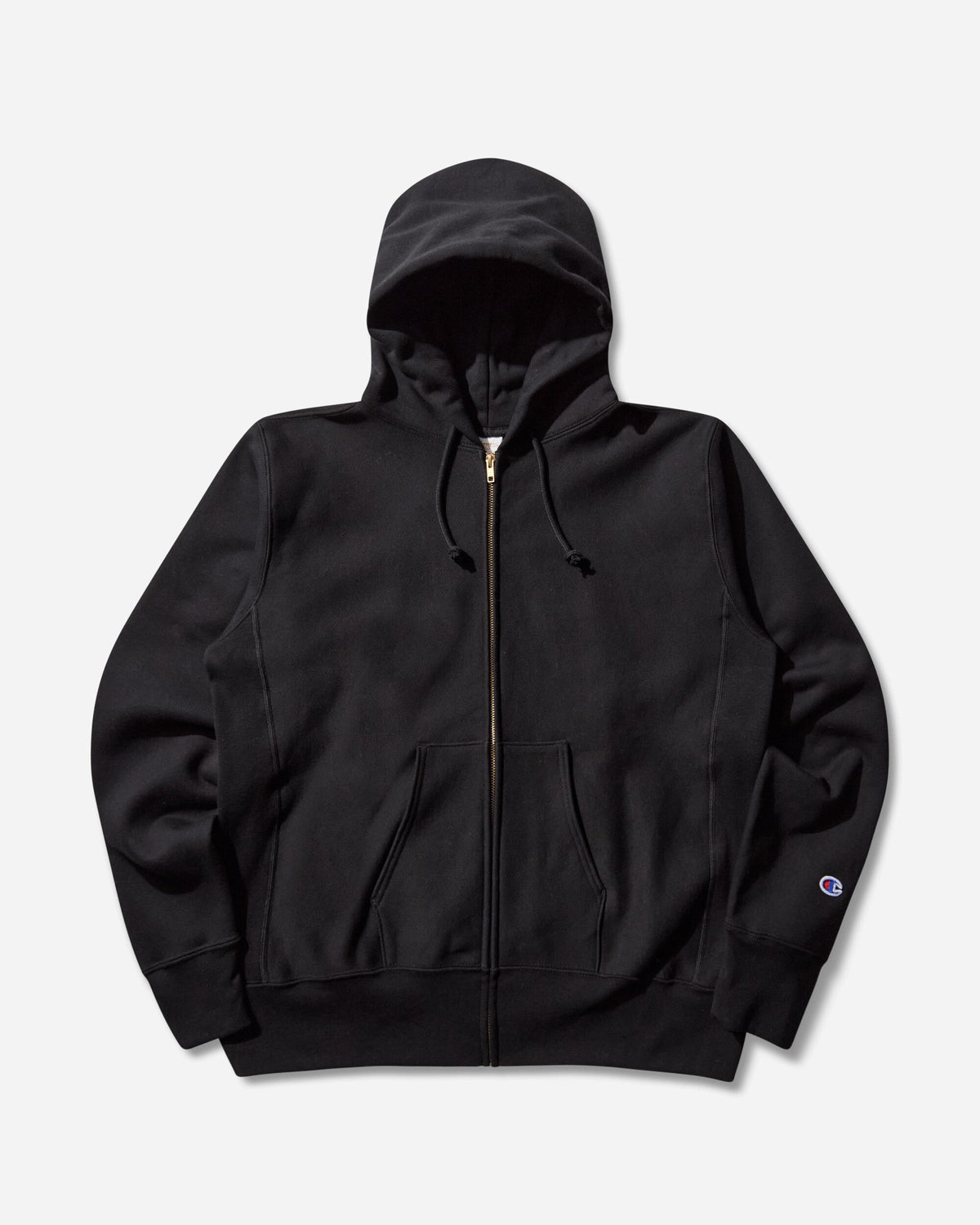 Men's Made in USA Reverse Weave Zipped Hoodie Black