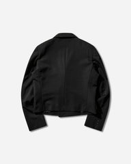 Men's Double-Breasted Cropped Blazer Black