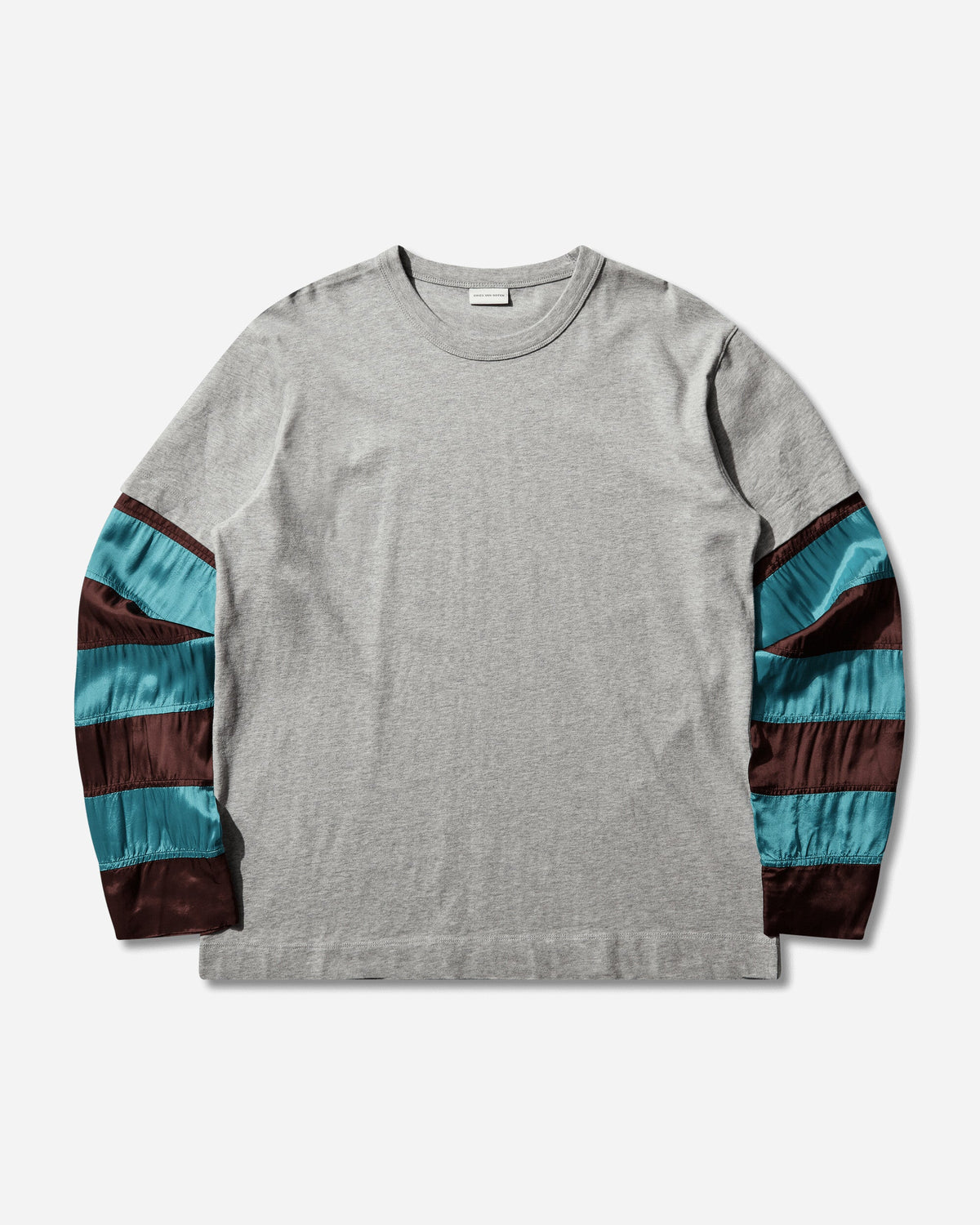 Men's Contrast Sleeves T-Shirt Grey Melange