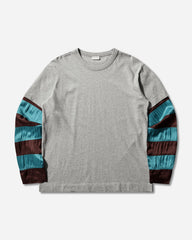 Men's Contrast Sleeves T-Shirt Grey Melange