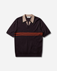 Men's Merino Wool Polo Shirt Dark Purple