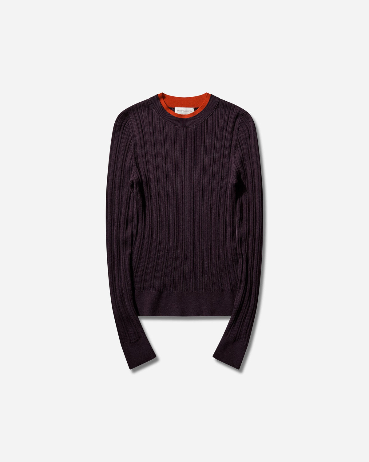 Men's Merino Wool Sweater Dark Purple