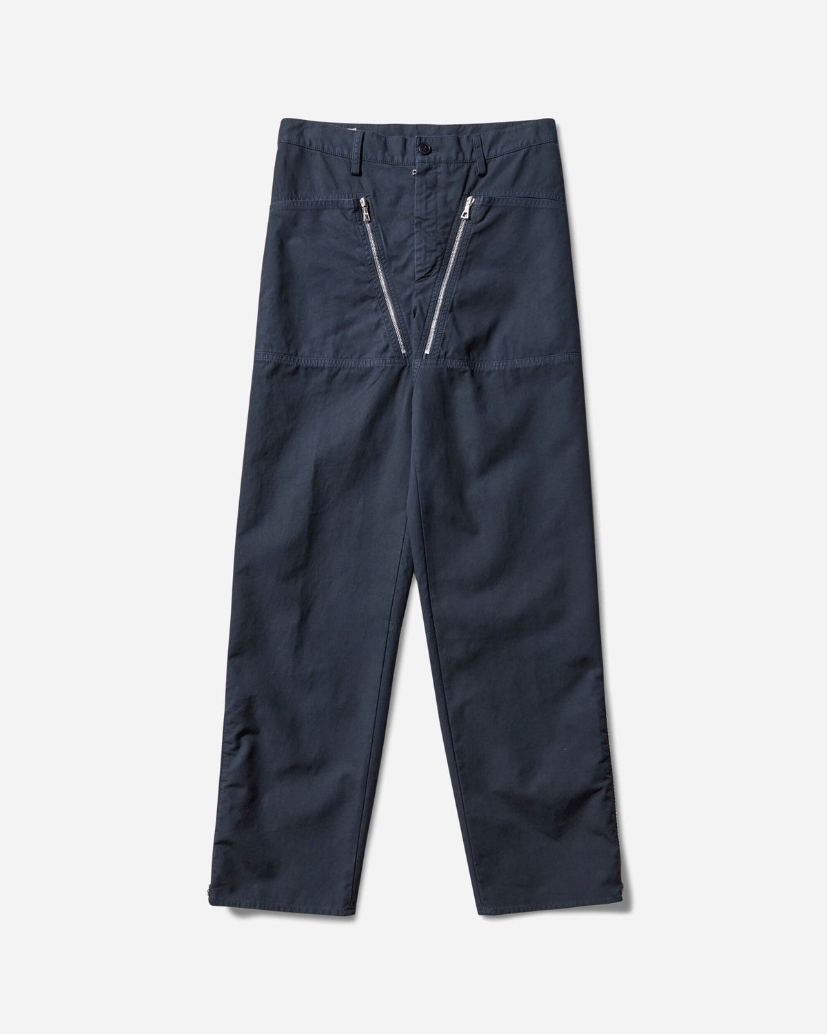 Men's Overdyed Zip Pants Navy