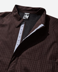 Men's Bilitis Check Shirt Chocolate Brown