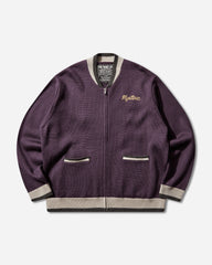 Men's Bored Michigan Embroidered Cardigan Purple