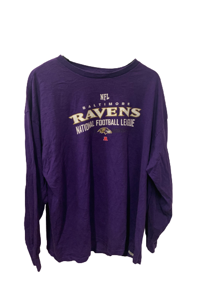 Vintage NFL Baltimore Ravens Purple Long Sleeve T-Shirt XX-Large