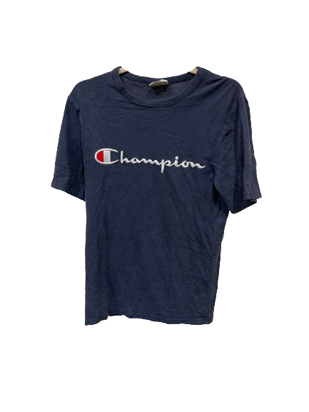 Vintage Champion Classic Logo Blue T-Shirt Small