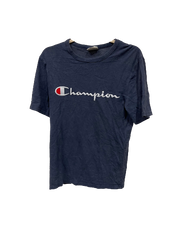 Vintage Champion Classic Logo Blue T-Shirt Small