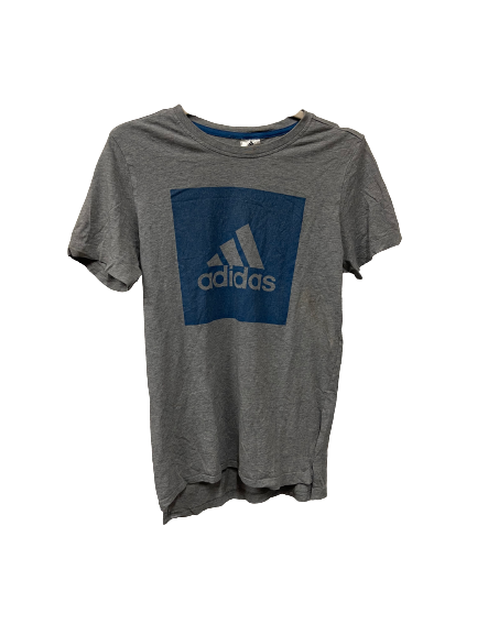 Vintage Adidas Grey/Blue T-Shirt Small