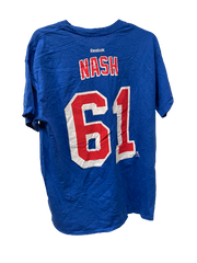 Vintage Blue Rangers Nash Number 61 T-Shirt Large